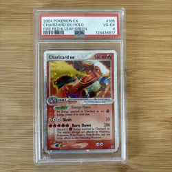 PSA 4 Charizard EX 105/112 Fire Red & Leaf Green EX Pokemon Card Holo - Image 1