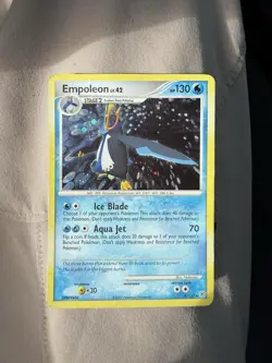 Pokemon Empoleon Lv.42 HP130 Rare Diamond & Pearl Card 4/130 Water Gun - Image 1