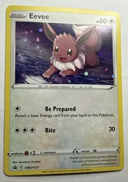 Eevee - SWSH127 - Pokemon Sword & Shield Promo Ultra Rare Holo Card NM - Image 2