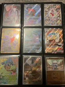 Pokemon TCG 58 Mixed Cards Holo Foil Full Art w/ Charizard Binder English - Image 5