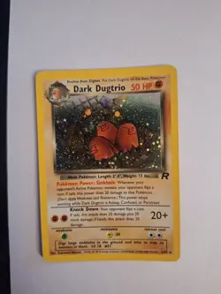 Pokemon TCG Team Rocket Dark Dugtrio Holo Rare 6/82 Vintage Card English - Image 1