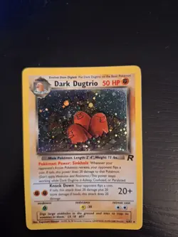 Pokemon TCG Team Rocket Dark Dugtrio Holo Rare 6/82 Vintage Card English - Image 3