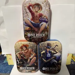 One Piece Card Game Mini-Tin Pack Set Vol.2 New Sealed.Includes Ace, Sabo, Luffy - Image 1