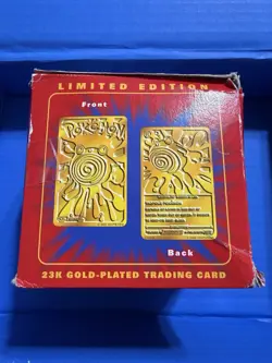 1999 Pokemon POLIWHIRL 23K Gold Plated Card Poke Ball Limited Ed. Sealed Ball - Image 3