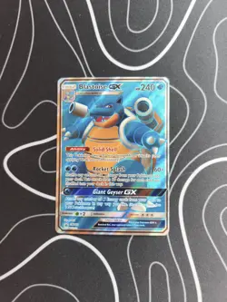 Pokemon TCG Blastoise GX SM189 Black Star Promo Card Near Mint Condition - Image 1