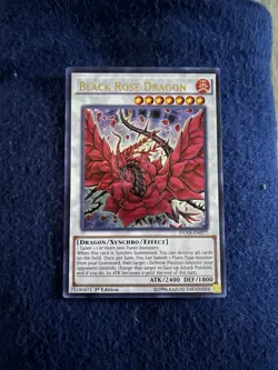 Yugioh: Black Rose Dragon - Ultra Rare 1st Edition Near Mint DUDE-EN010 - Image 1