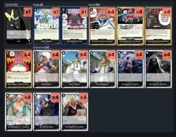 ONE PIECE ENG TCG: BLACK IMU CORE DECK 51 CARD NEAR MINT WITH 10x Random DONS - Image 1