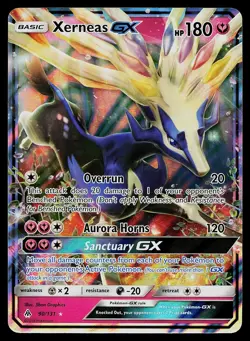 Pokemon Card Forbidden Light Xerneas GX 90/131 Rare - Image 1