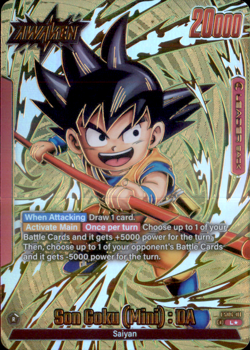 DBS Dragon Ball Fusion World FS06-01 Son Goku Leader ALT Winner Trading Card - Image 1