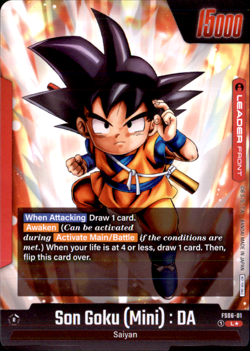 DBS Dragon Ball Fusion World FS06-01 Son Goku Leader ALT Winner Trading Card - Image 2