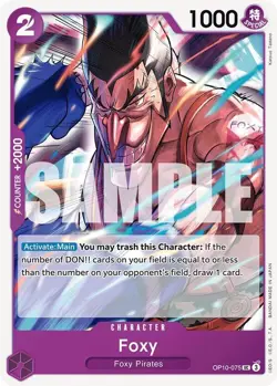 Foxy OP10-075 English UC Royal Blood One Piece Card Game - Image 1