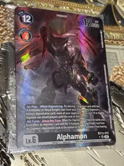 Digimon Card Game Alphamon BT13-075 SR Winner Promo Foil Sealed - Image 1