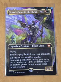 MTG Edge of Eternities EOC Commander 4 Szarel Genesis Shepherd Mythic Borderless - Image 1