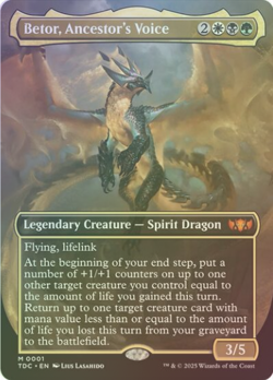 Betor, Ancestor's Voice 0001 Mythic Borderless Foil Tarkir Commander MTG NM - Image 1