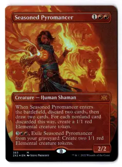 Seasoned Pyromancer NM* FOIL BORDERLESS Double Masters 2022 mtg 363 -UnltdCards - Image 1
