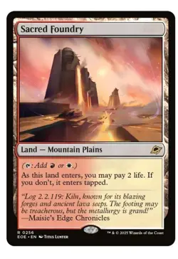 1x MTG Sacred Foundry - Edge of Eternities Rare Land! NM Mint! - Image 1