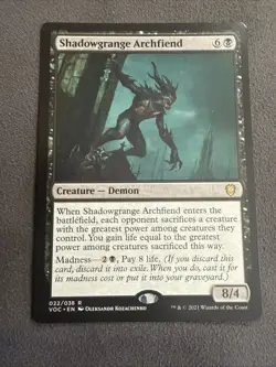Shadowgrange Archfiend - Normal NM MTG Commander: Innistrad: Crimson Vow - Image 1