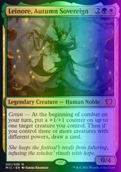 MTG Leinore, Autumn Sovereign (1/209) Innistrad Midnight Hunt Commander LP FOIL - Image 1