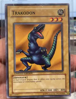 💥1996 Yugioh TCG - 🦖TRAKODON Limited Edition MDP2-EN017 Fast 📦FREE Shipping - Image 1