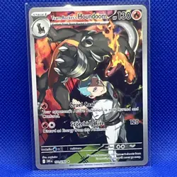 Pokemon Team Rocket's Houndoom 191/182 Destined Rivals Rare Holo 130 HP - Image 1