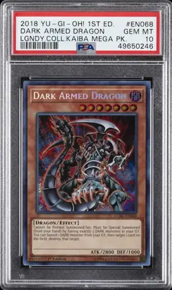 2018 YU-GI-OH! LEGEND COLL KAIBA MEGA PACK 1ST ED DARK ARMED DRAGON PSA 10 - Image 1