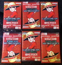 One Piece Carrying On His Will Booster Packs Lot Of Six - Image 1