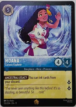 Disney Lorcana - Moana - Curious Explorer - Winterspell Non-Foil 155/204 - Image 1