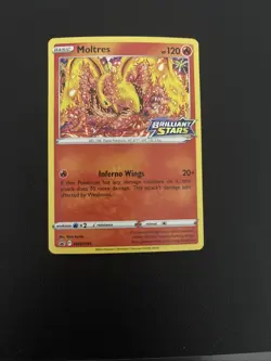 Moltres Swsh185 Brilliant Stars Build And Battle Pokemon Promo Card NM/M - Image 1