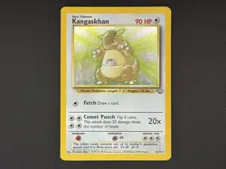 Pokemon TCG Kangaskhan Holo Rare Card 5/64 Basic Pokermen Jungle Set MP - Image 1