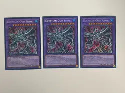 Yugioh - Egyptian God Slime x 3 - 1st Edition Secret Rare NM - Free Holo Card - Image 1