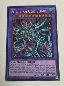 Yugioh - Egyptian God Slime x 3 - 1st Edition Secret Rare NM - Free Holo Card - Image 2