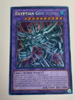 Yugioh - Egyptian God Slime x 3 - 1st Edition Secret Rare NM - Free Holo Card - Image 4