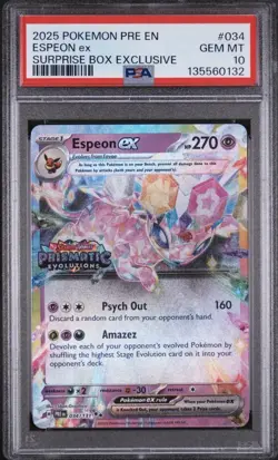 Espeon ex - (Prismatic Evolutions Stamp) 034/131 Miscellaneous Cards & Products - Image 1