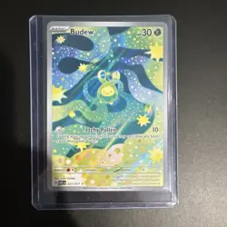 Pokemon Budew Full Art Holo Rare ASC 221/217 Card English 2016 - Image 1