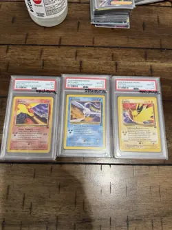 PSA 10 Sequential Black Star Promo Moltres Articuno Zapdos Aoki Error Card - Image 1