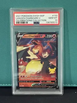 PSA 10 Lance's Charizard V SWSH133 SWSH: Sword & Shield Promo Cards Holo - Image 1