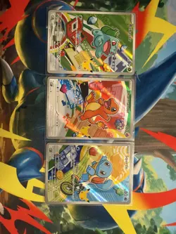 **SPANISH CARDS** Charmander, Squirtel And Bulbasaur First Partner Illustration - Image 1