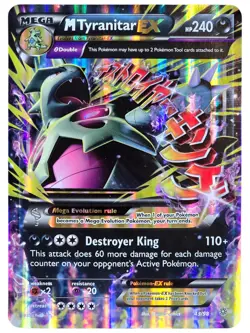 2015 Pokemon XY Ancient Origins M Tyranitar EX Jumbo Promo Card #43/98 LP-NM - Image 2