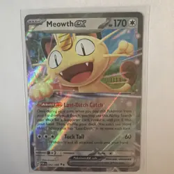 Meowth EX Full Art Holo Rare Perfect order 062/088 Pokemon TCG Card 170 HP - Image 1