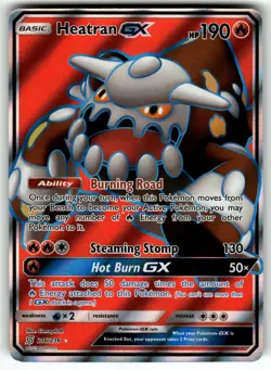 Heatran GX (Full Art) 216/236 SM - Unified Minds NM Pokemon Card TCG - Image 1