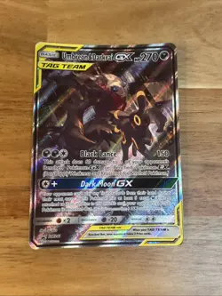 Pokemon TCG Umbreon Darkrai GX SM241 TAG TEAM Black Star Promo Holo Card - Image 1