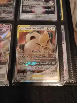 Pokemon TCG Eevee Snorlax GX Team Up Holo Ultra Rare Card 120/181 - Image 1
