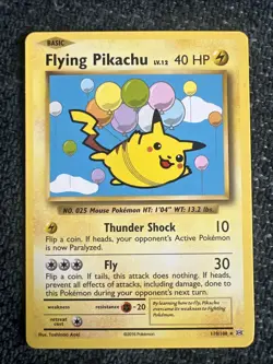 Flying Pikachu Pokemon Card 110/108 - Image 1