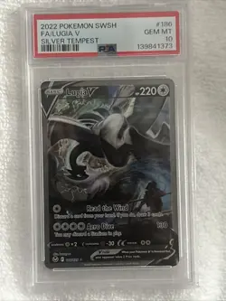 Lugia v Alternate Full Art Holo Card PSA 10 Sword & Shield Silver Tempest - Image 1