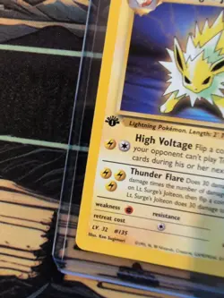 Lt. Surge’s Jolteon 28/132 1st Edition Gym Challenge Pokemon Card NM ⚡ - Image 2