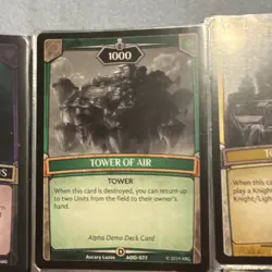 Argent Saga CCG 6 Card Lot Tower Cards Surging Shadows Air Light Fire Darkness - Image 4