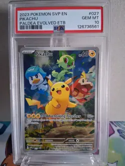 Pikachu #027 SV Scarlet & Violet Promo Card Holo PSA 10 EN POKEMON 2023 Paldea - Image 1