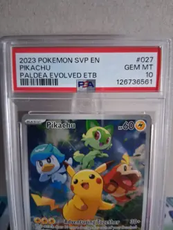 Pikachu #027 SV Scarlet & Violet Promo Card Holo PSA 10 EN POKEMON 2023 Paldea - Image 2