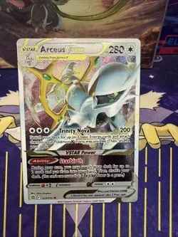Pokemon TCG Arceus Vstar 123/172 Premium Collection Metal Promo Card - Image 1