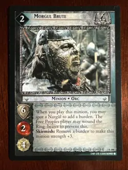 Decipher Lord of the Rings TCG Morgul Brute Rare Card 7R188 - Image 1